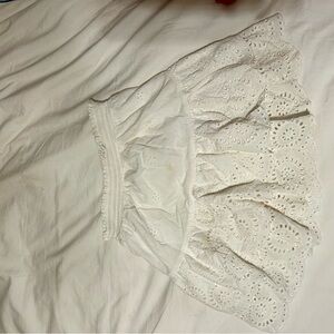 BB Dakota Cream Ruffled Mini Skirt Casual Resort Wear